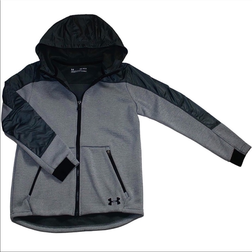 Under Armour Youth Boys Size Medium H Storm Full Zip Jacket Athletic Hoodie